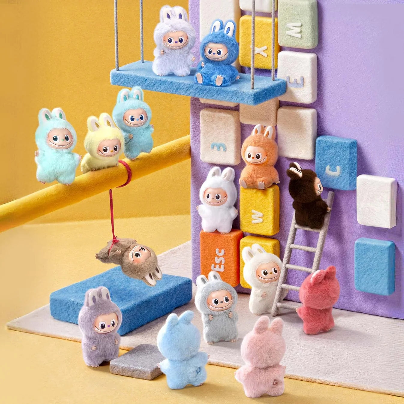 Pin for Love Series (A–M) — Vinyl Plush Pendant Blind Box